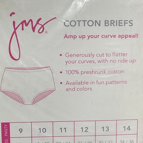 JMS Just My Size Lace Effects Cotton Briefs Plus Sz 14 Underwear Panties 5 Pairs - Picture 11 of 16